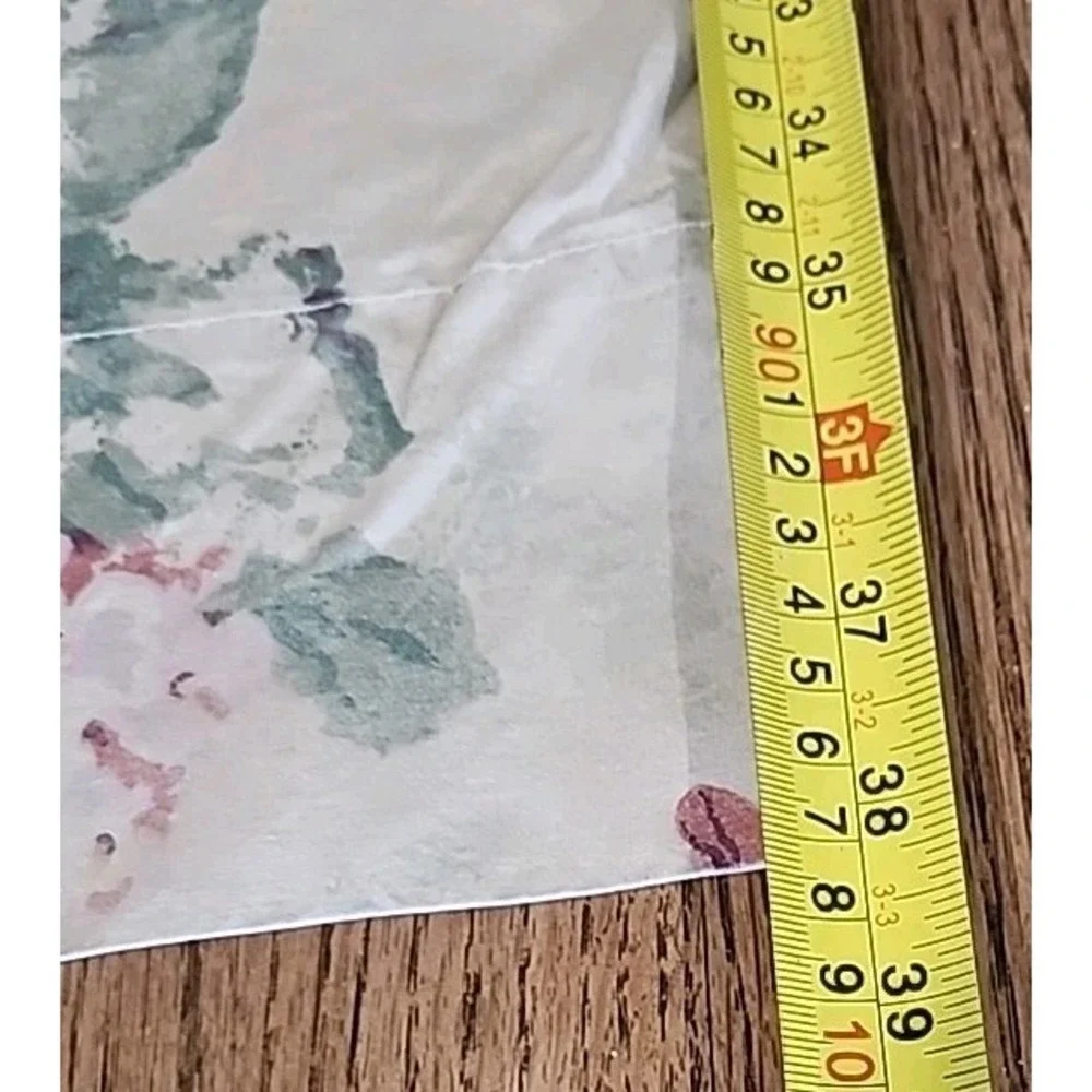 Vintage Ralph Lauren Francesca Tea Stain Pink Green Floral KING Pillowcase